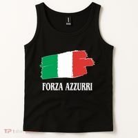 Italy Soccer Azzurro Forza Italia Team Flag Tank Top thumb 2