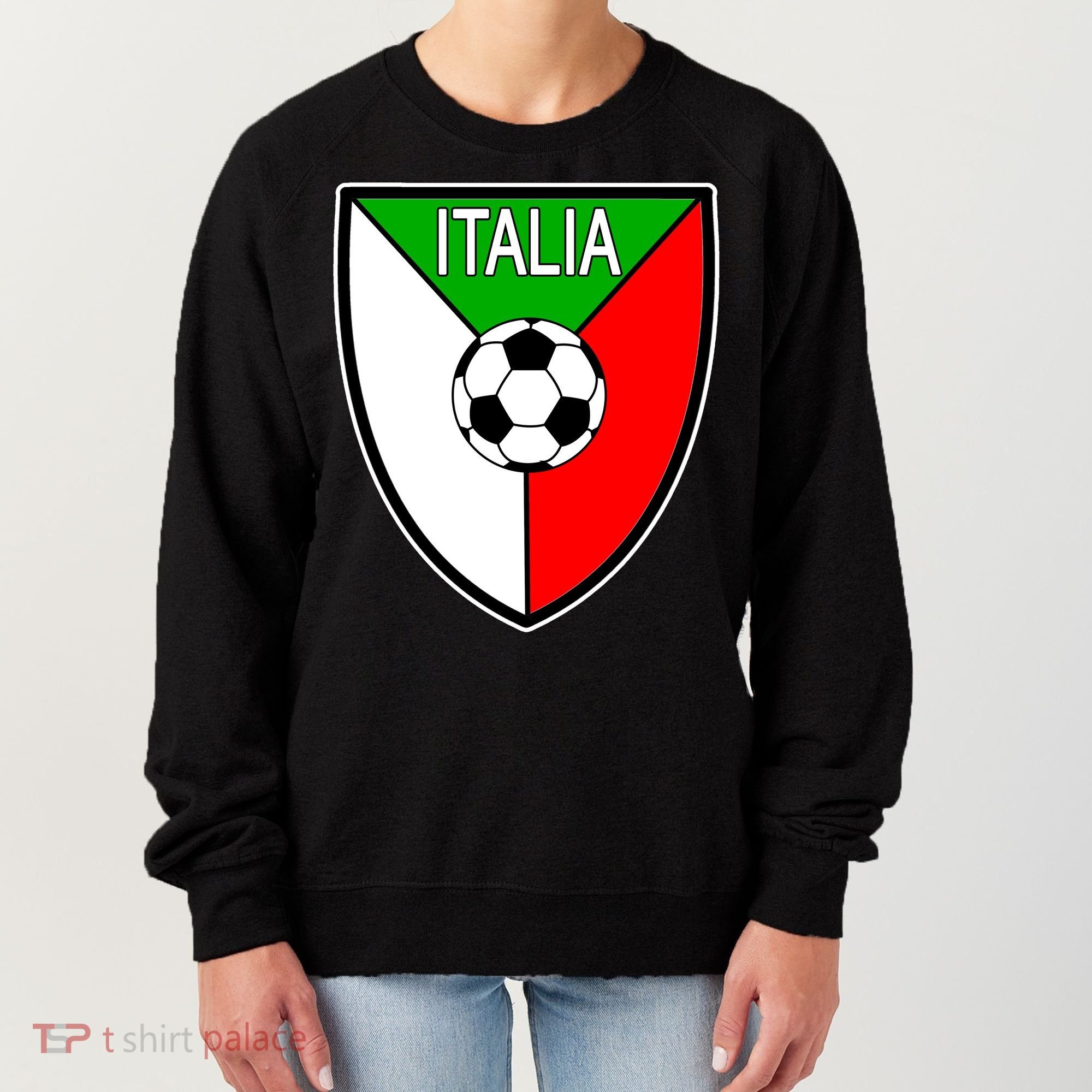 Italy Soccer Flag Emblem Italia Women's Sweatshirt