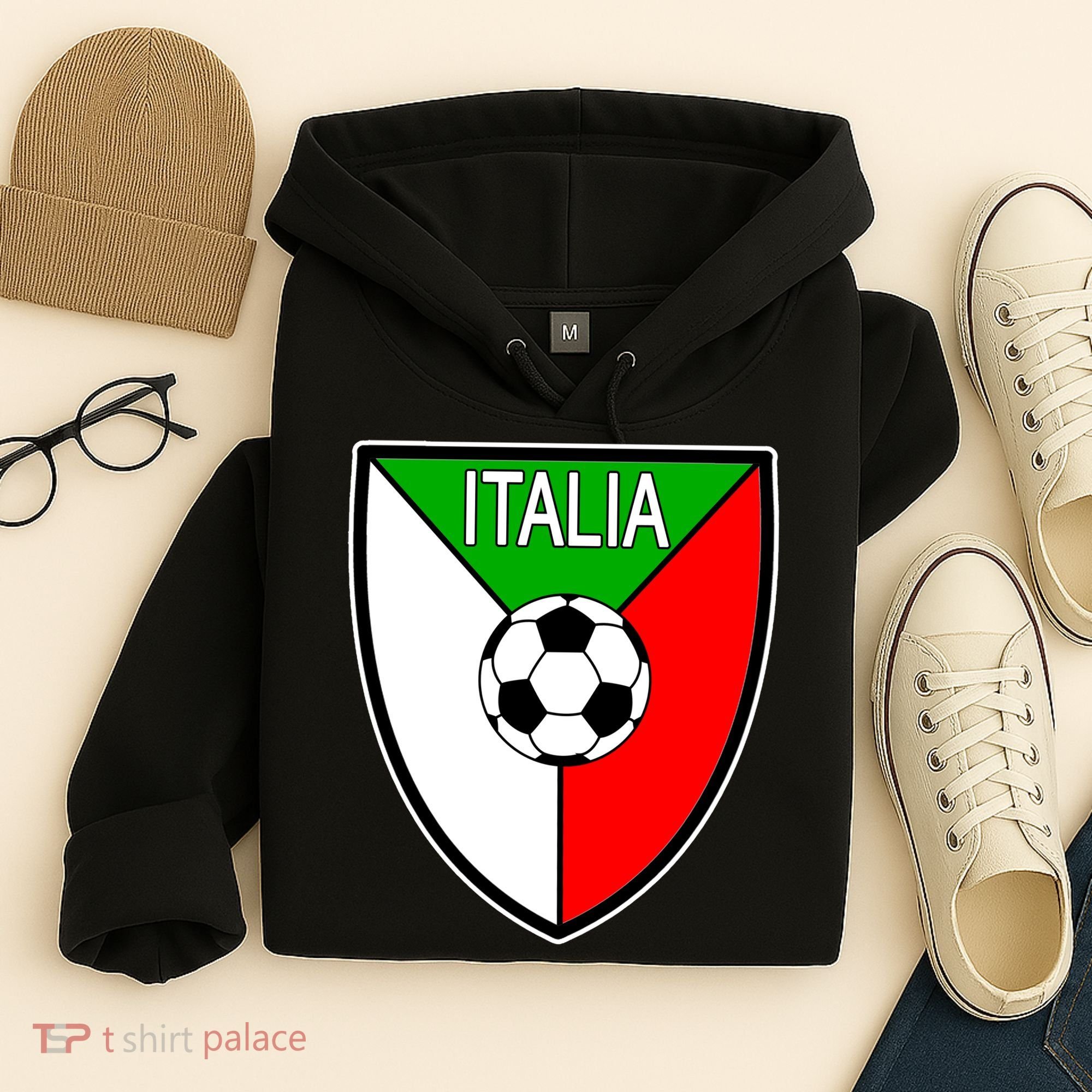 Italy Soccer Flag Emblem Italia Hoodie