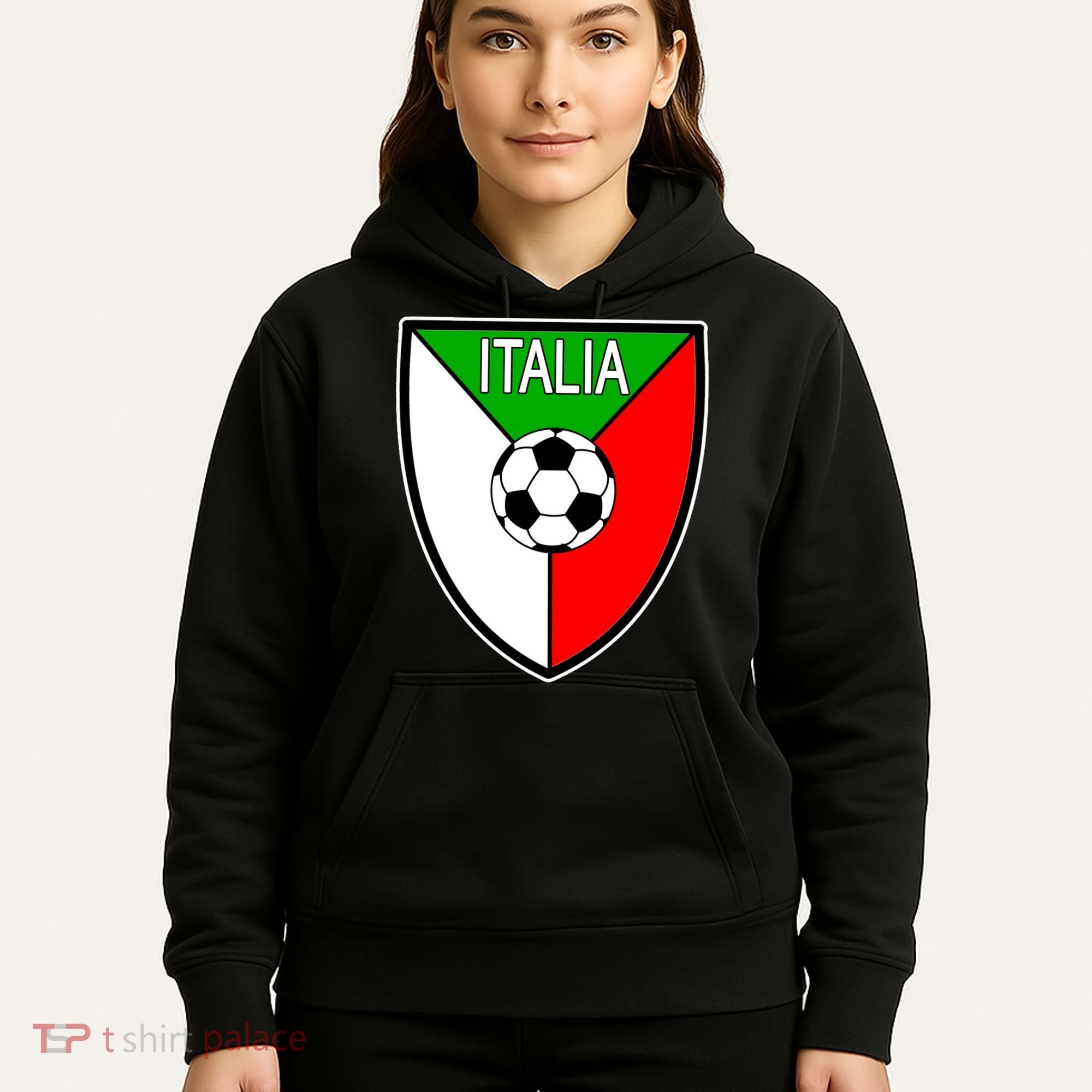 Italy Soccer Flag Emblem Italia Hoodie