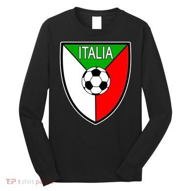 Italy Soccer Flag Emblem Italia Long Sleeve Shirt