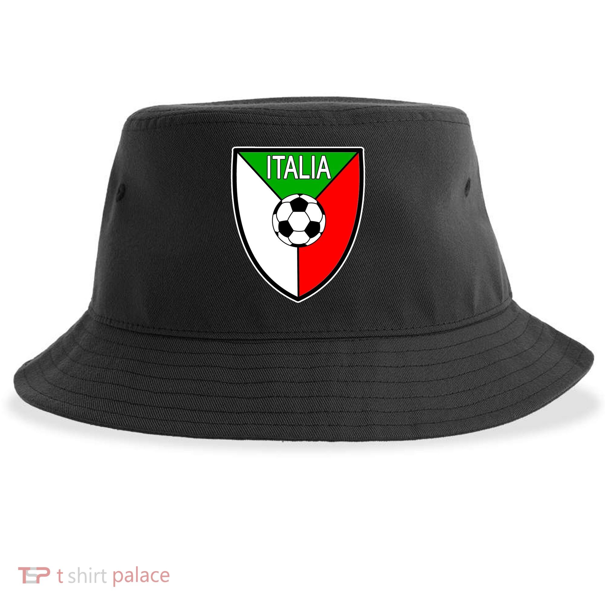 Italy Soccer Flag Emblem Italia Sustainable Bucket Hat