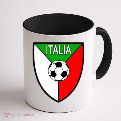 Italy Soccer Flag Emblem Italia Coffee Mug back