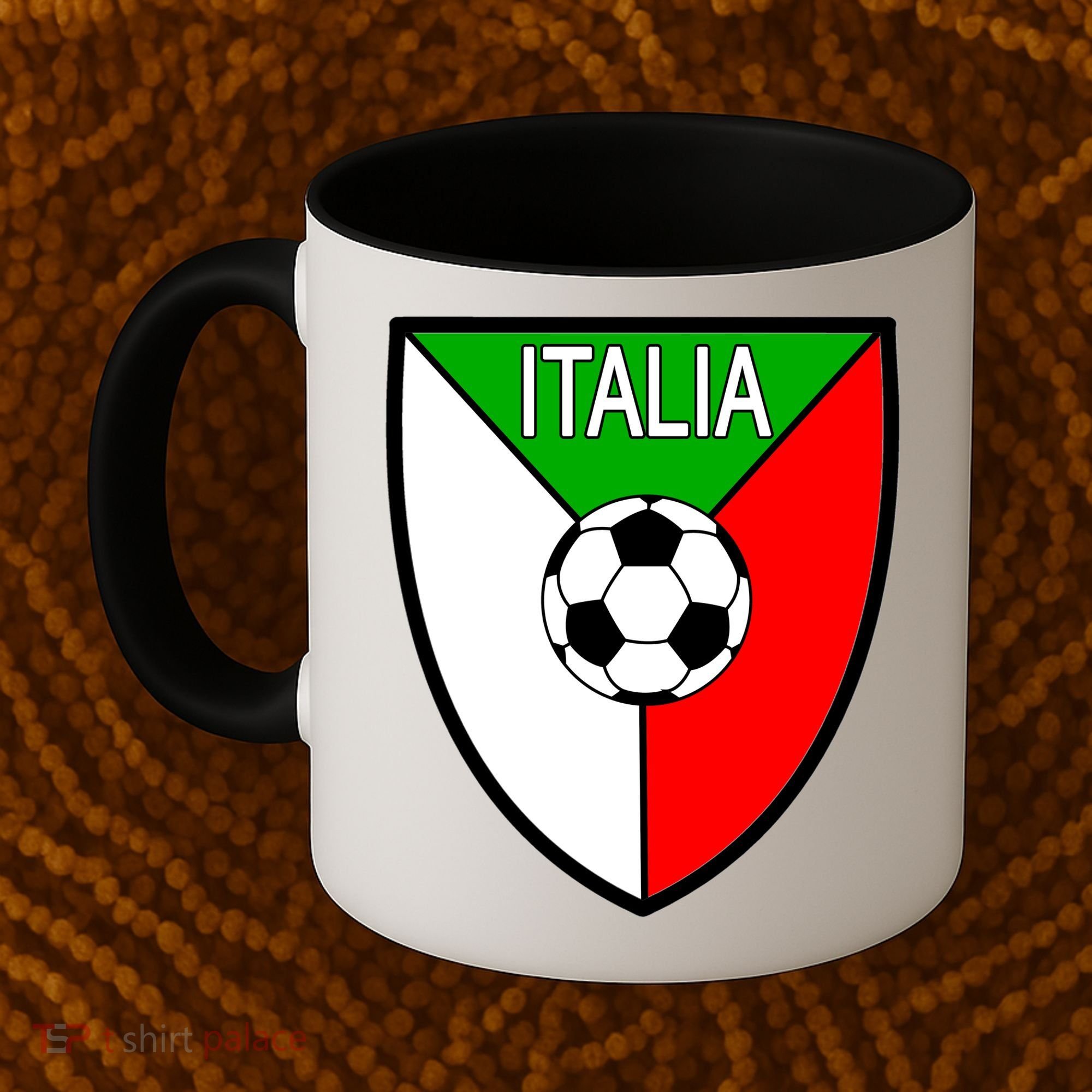 Italy Soccer Flag Emblem Italia Coffee Mug