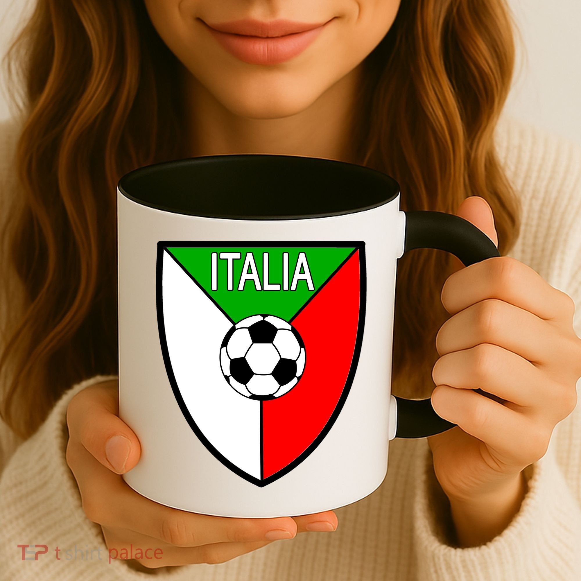 Italy Soccer Flag Emblem Italia Coffee Mug