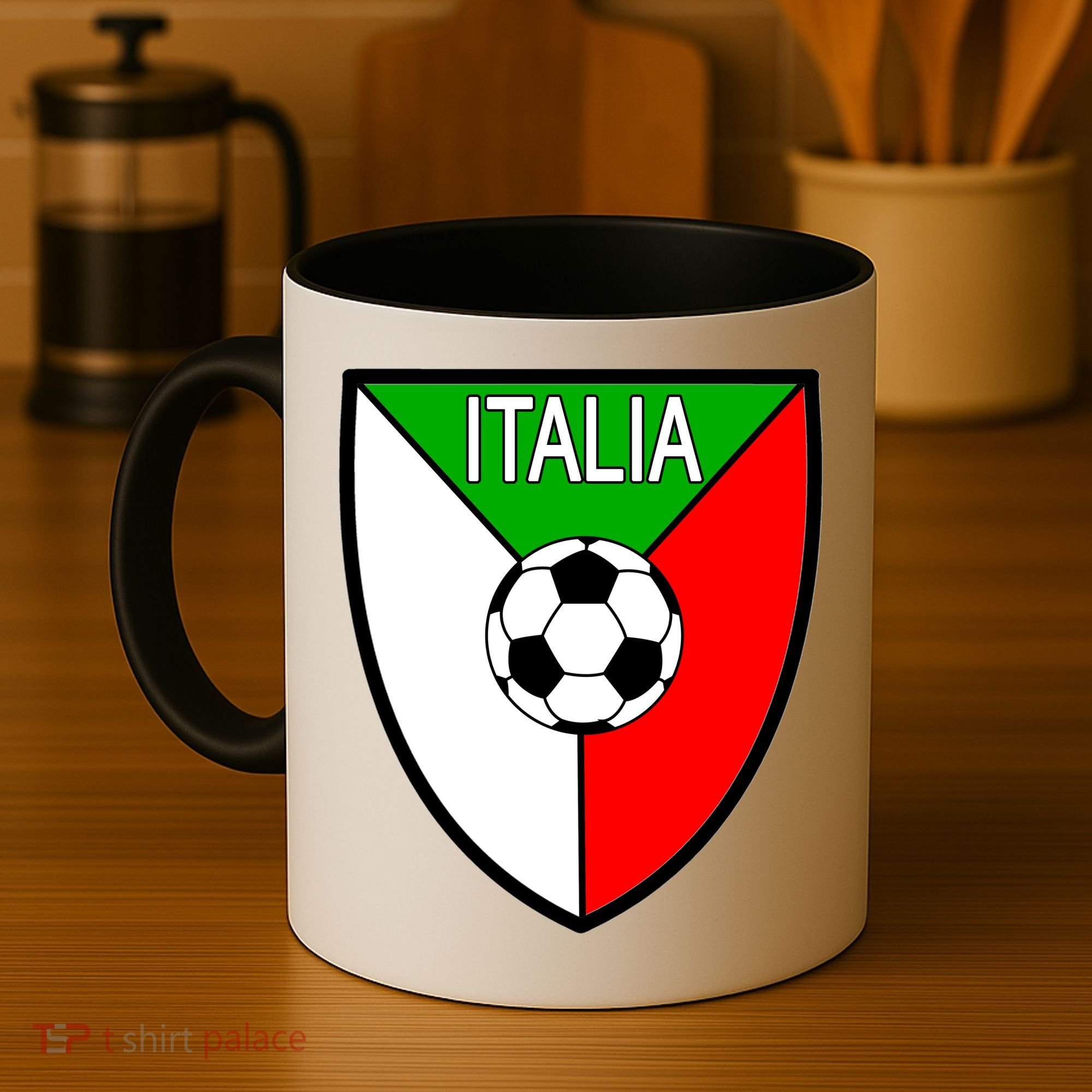 Italy Soccer Flag Emblem Italia Coffee Mug
