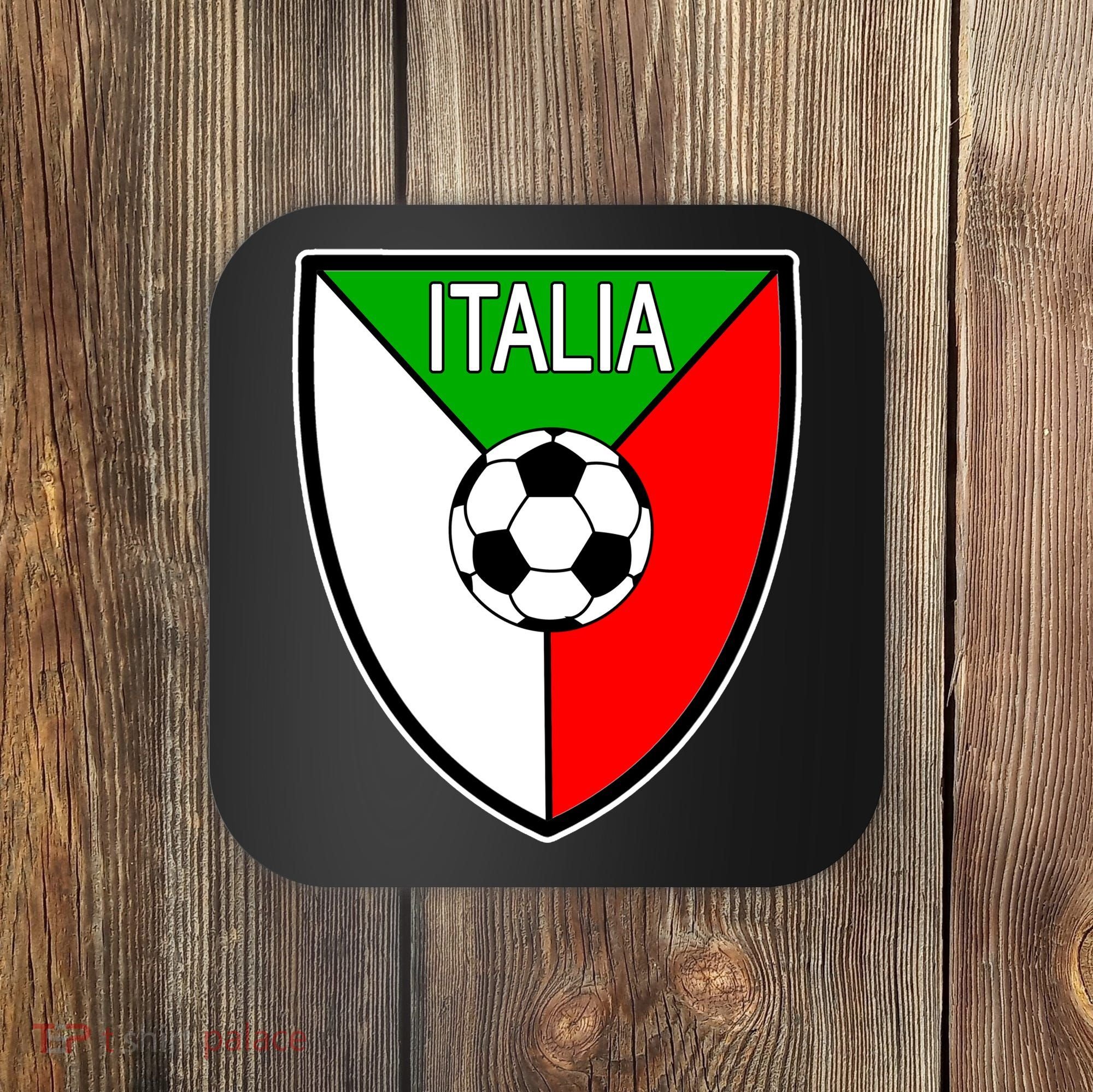Italy Soccer Flag Emblem Italia Coaster