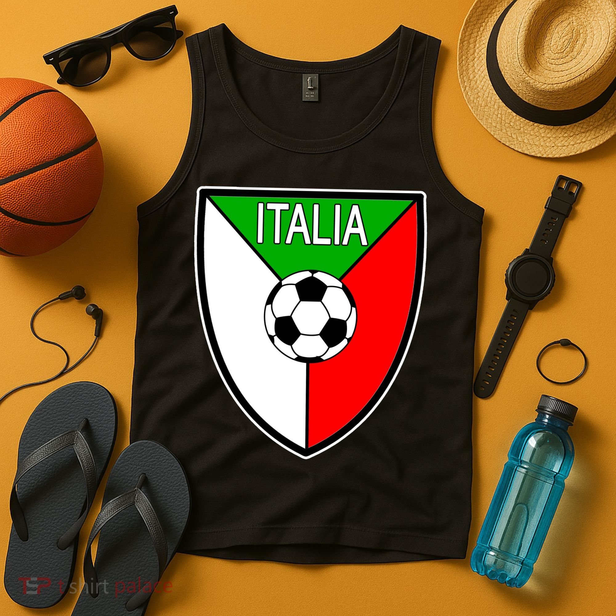 Italy Soccer Flag Emblem Italia Tank Top