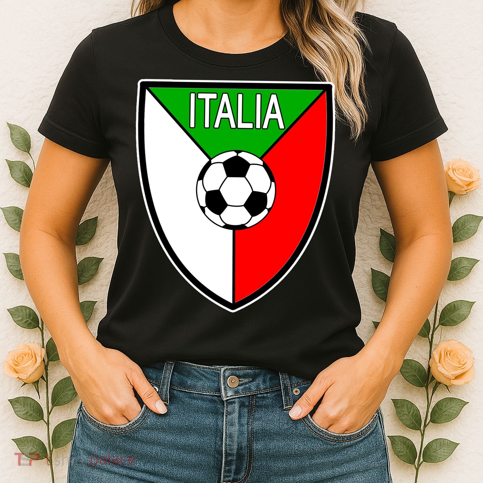 Italy Soccer Flag Emblem Italia Women's T-Shirt