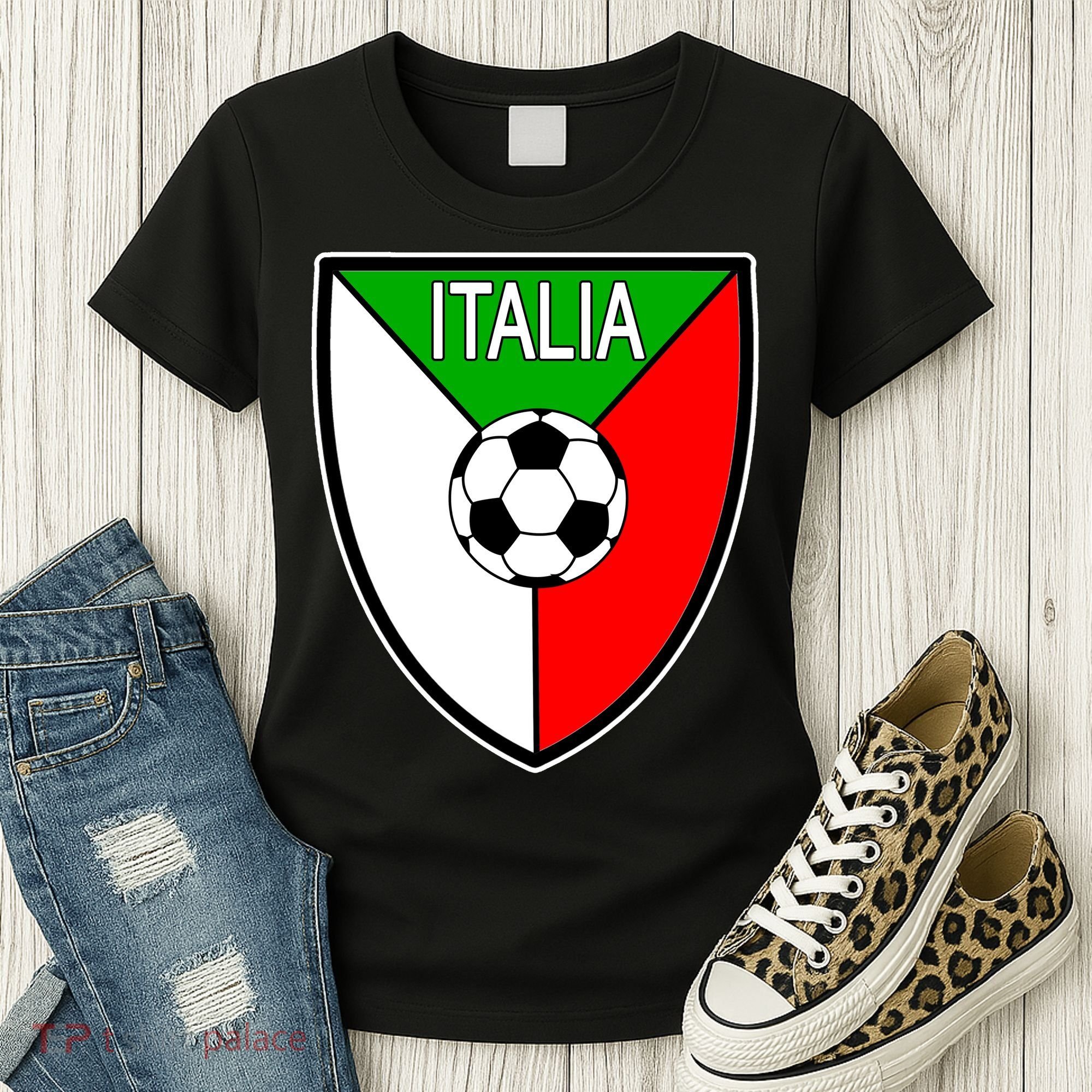 Italy Soccer Flag Emblem Italia Women's T-Shirt