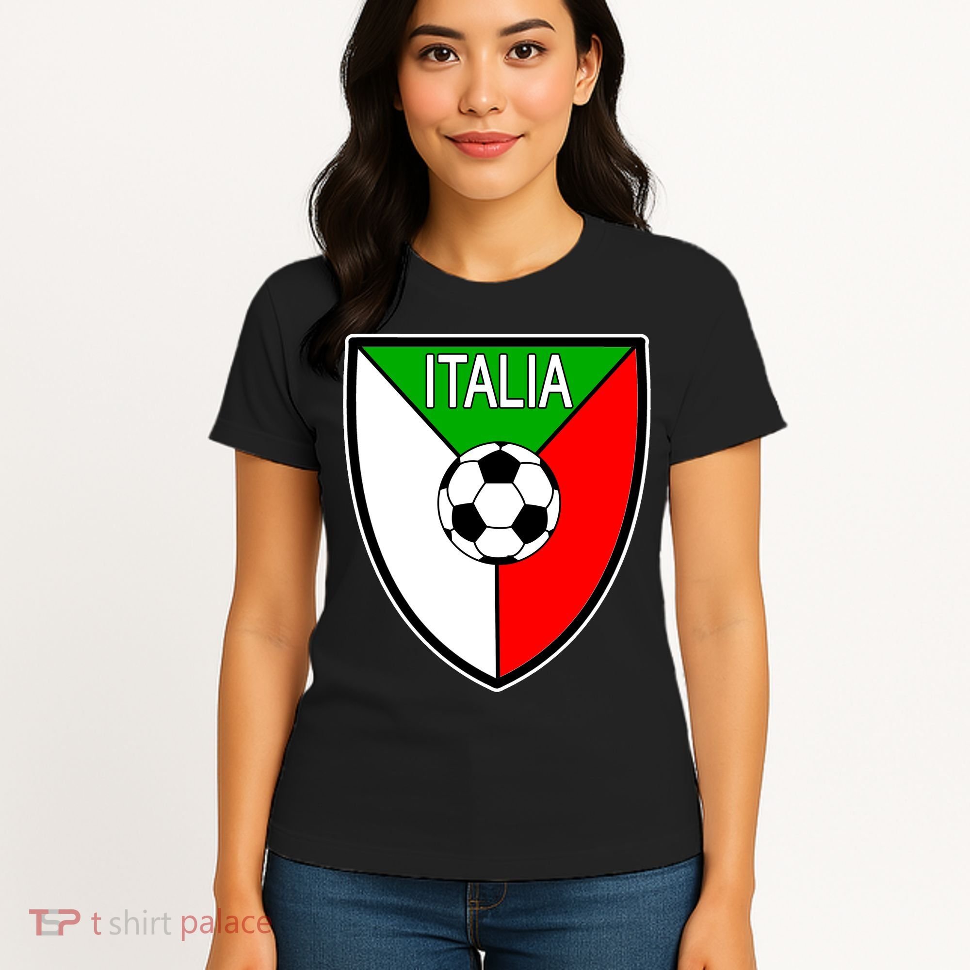 Italy Soccer Flag Emblem Italia Women's T-Shirt