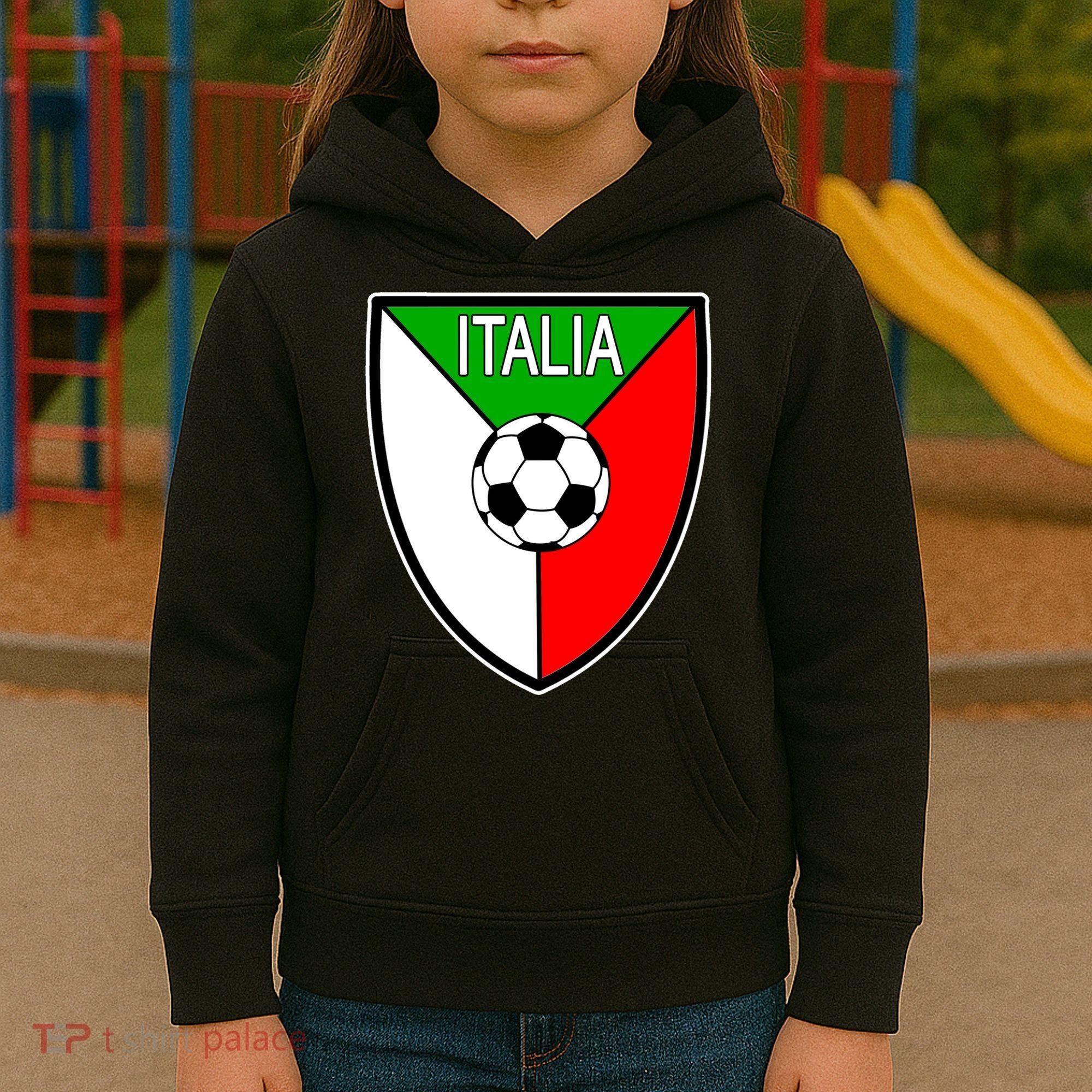 Italy Soccer Flag Emblem Italia Kids Hoodie
