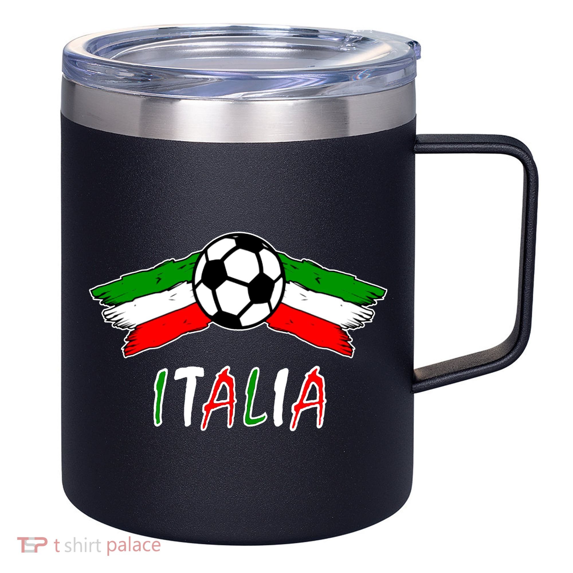 Italy Soccer Flag Italia Champs 12oz Stainless Steel Coffee Mug