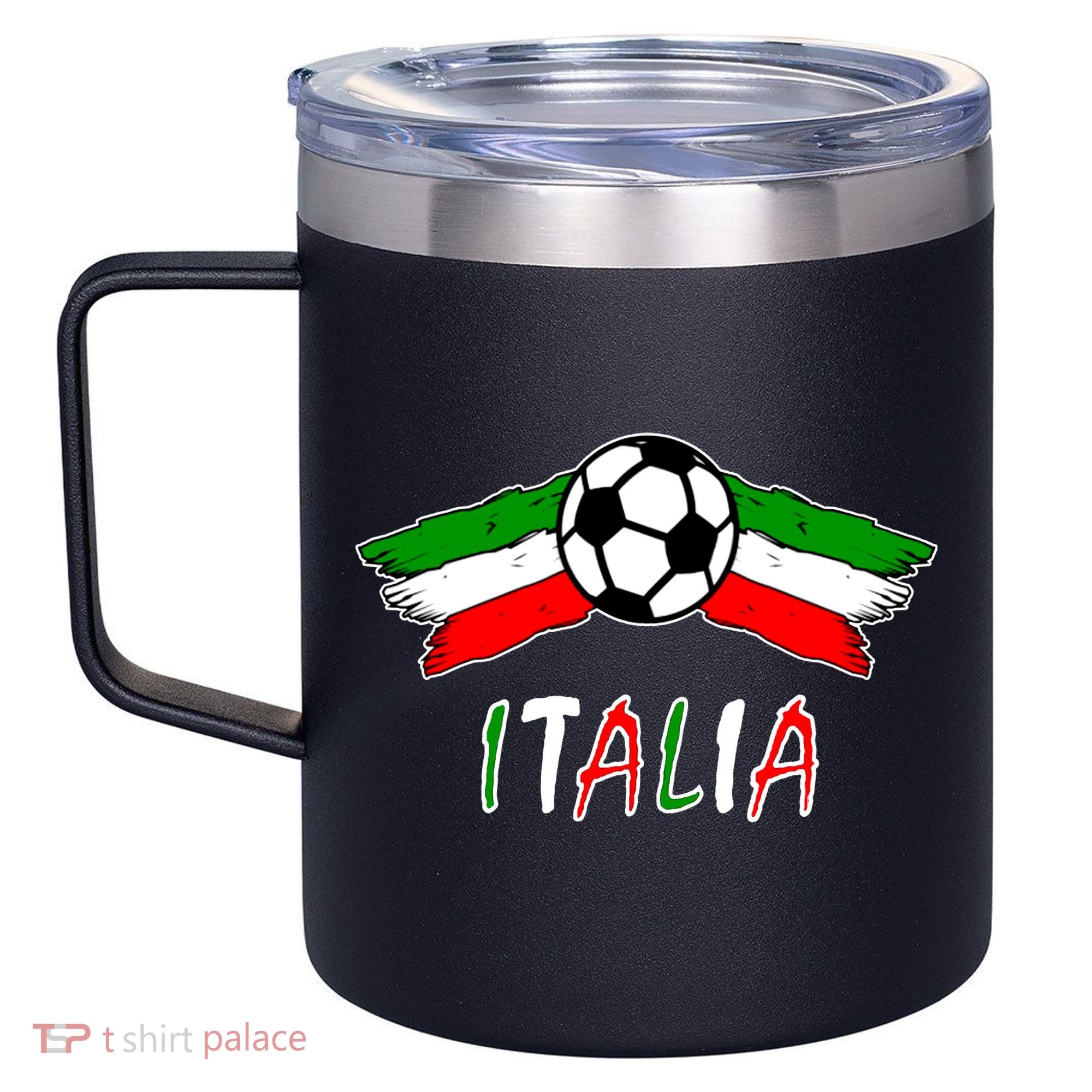 Italy Soccer Flag Italia Champs 12oz Stainless Steel Coffee Mug