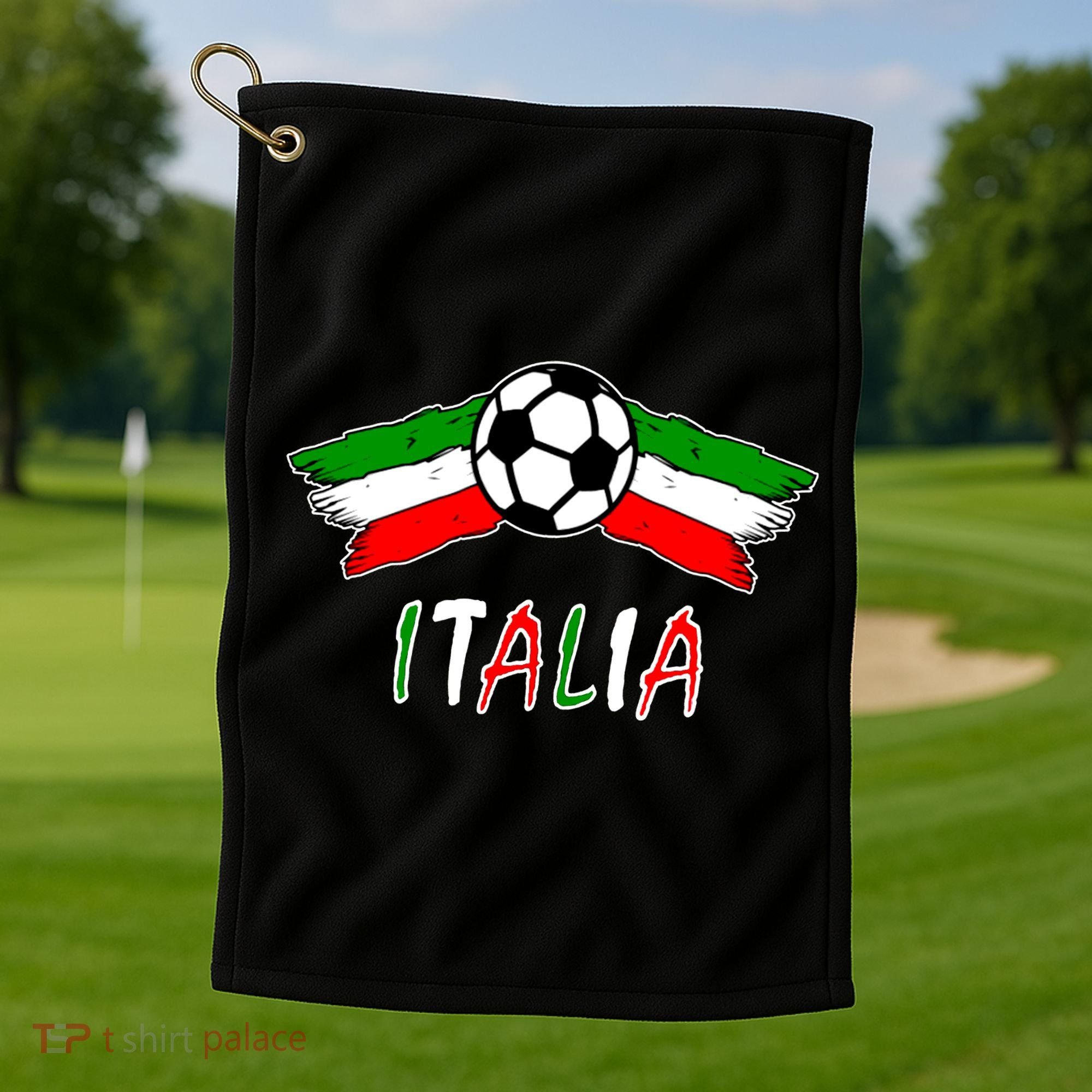 Italy Soccer Flag Italia Champs Golf Towel