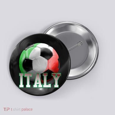 Italy Soccer Logo Button