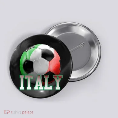 Italy Soccer Logo Button