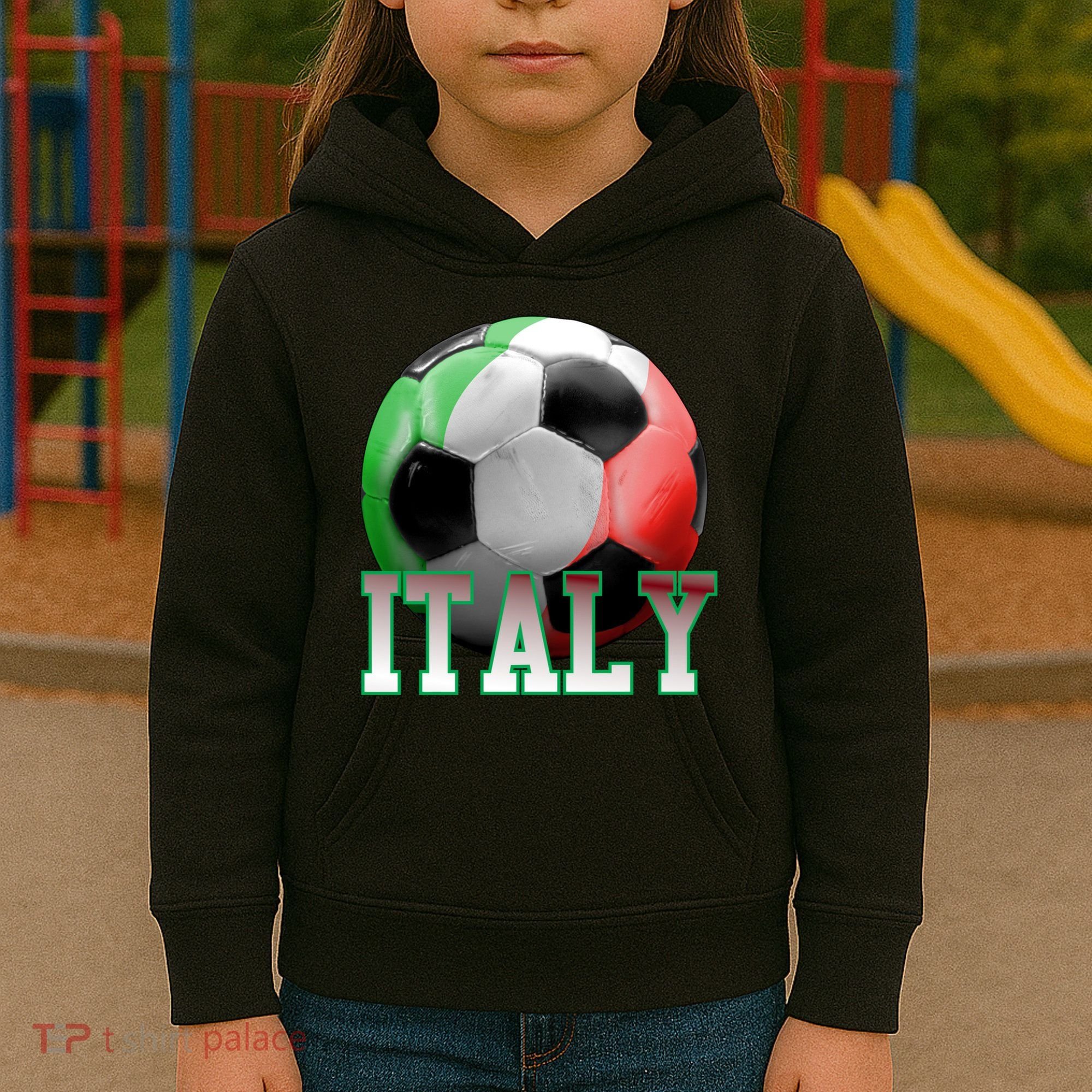 Italy Soccer Logo Kids Hoodie