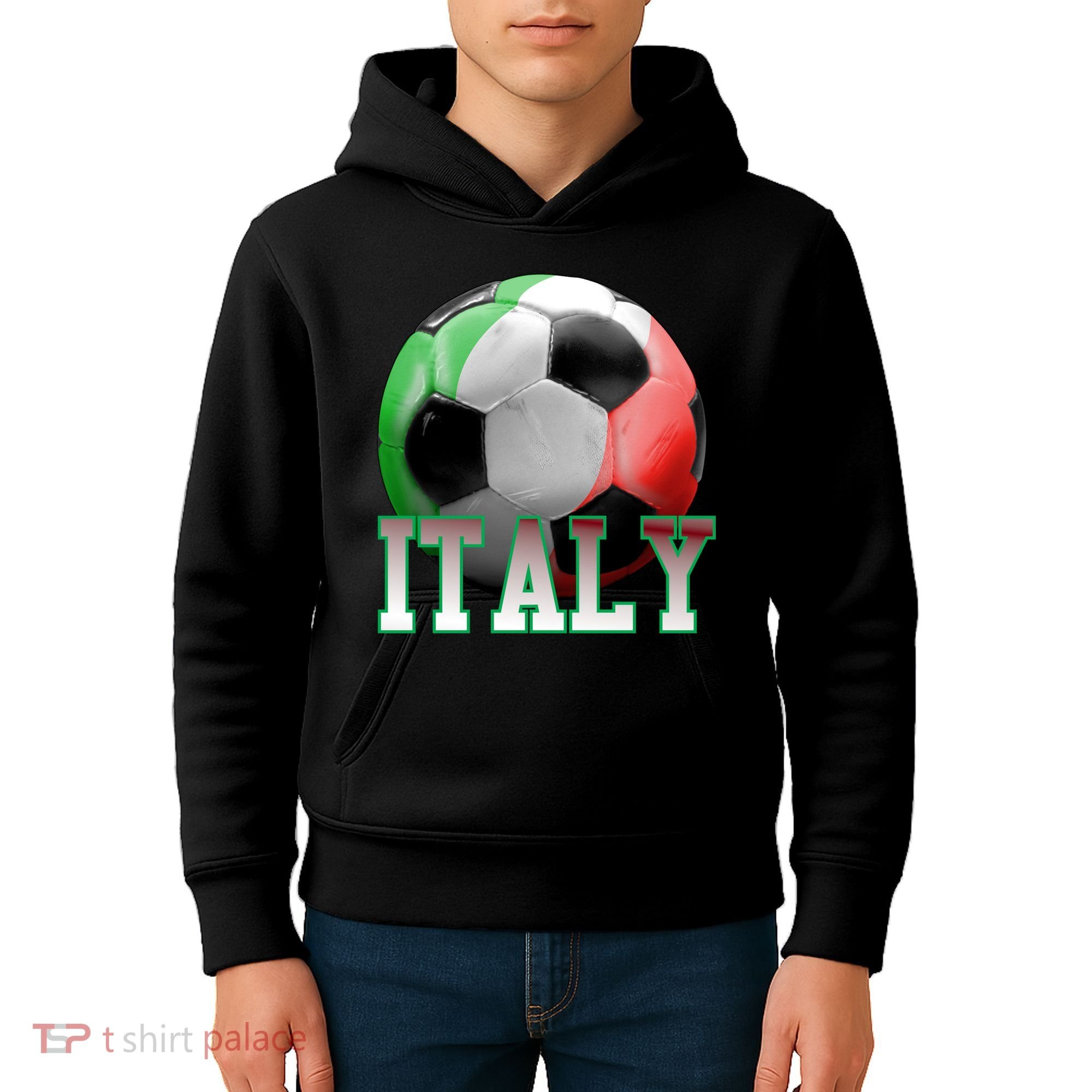 Italy Soccer Logo Kids Hoodie