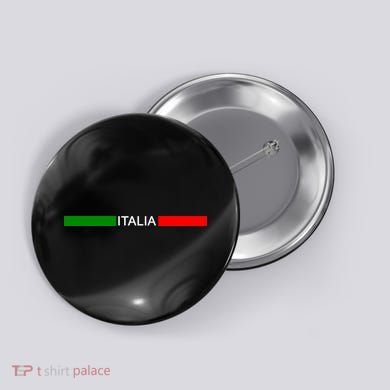 Italy Soccer Strip Logo Euro Italia Button