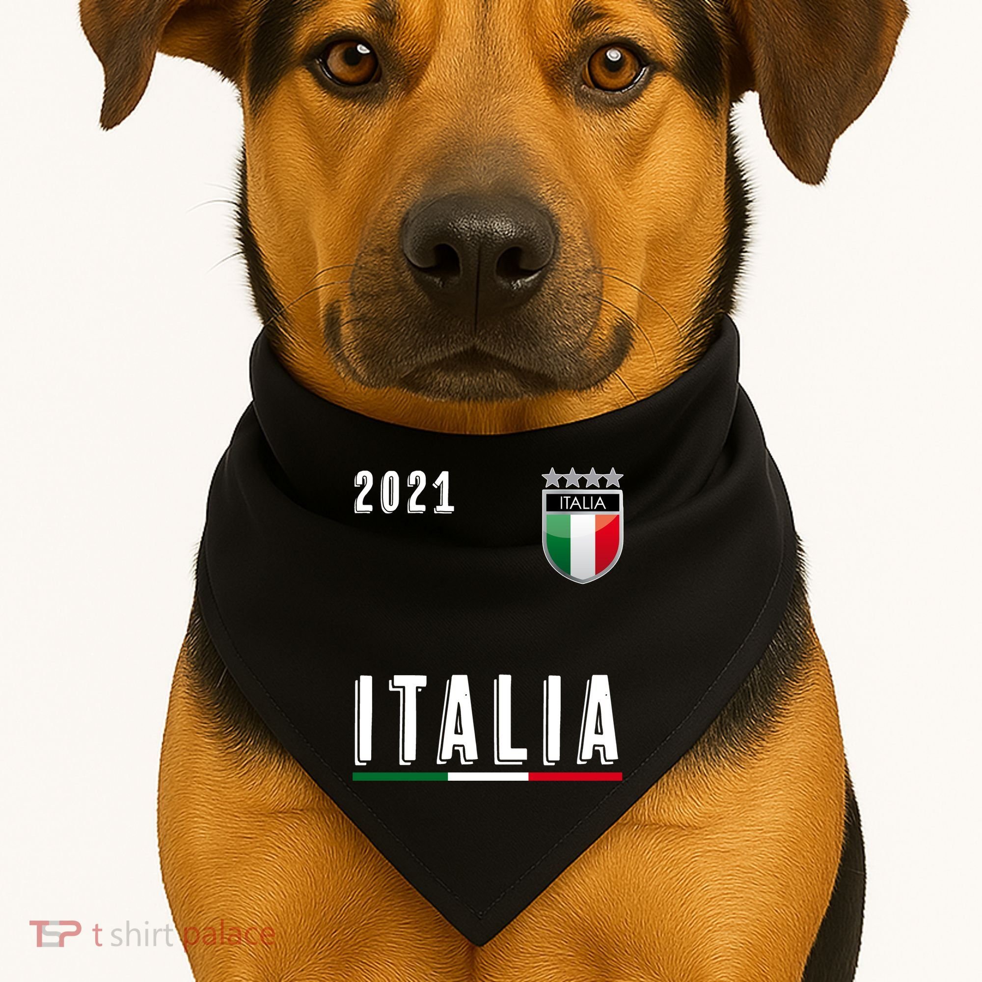 Italy Soccer Team Jersey Italia Flag USA-Made Doggie Bandana