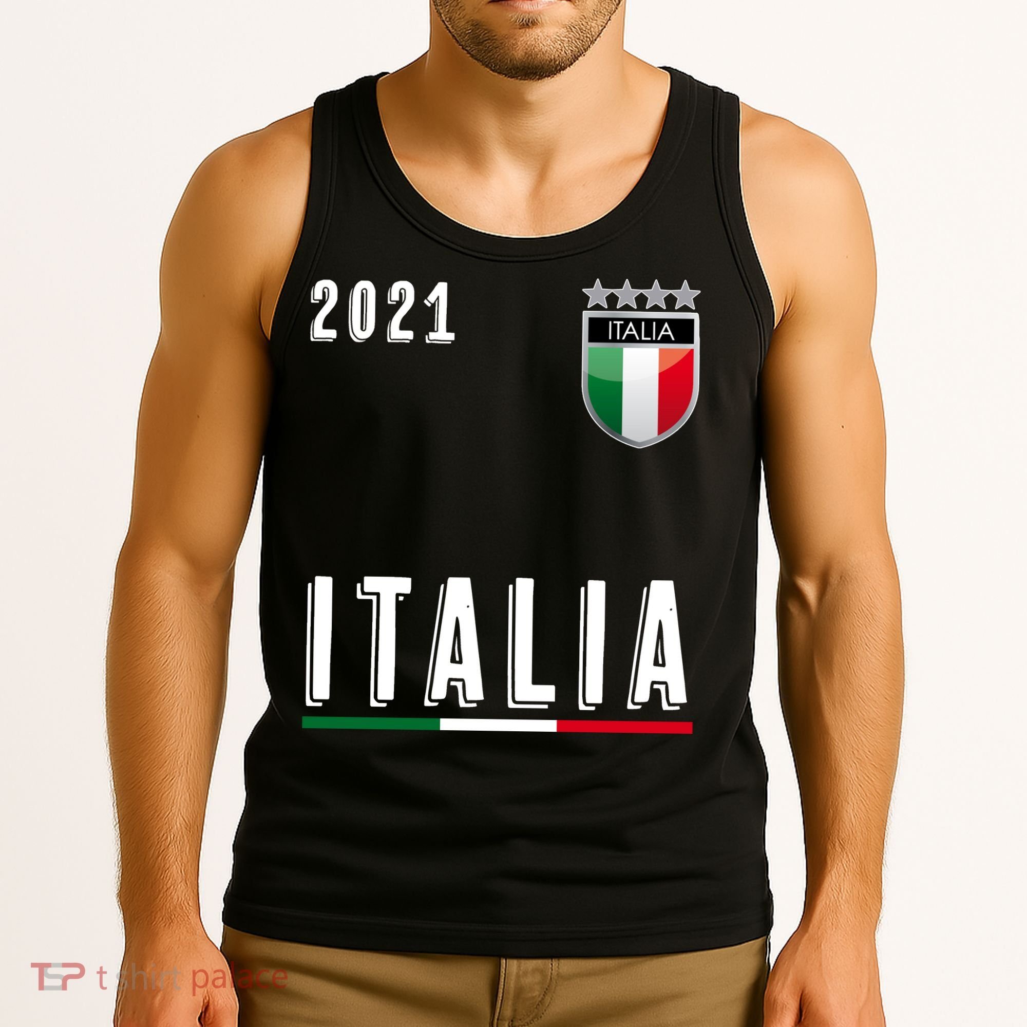Italy Soccer Team Jersey Italia Flag Tank Top