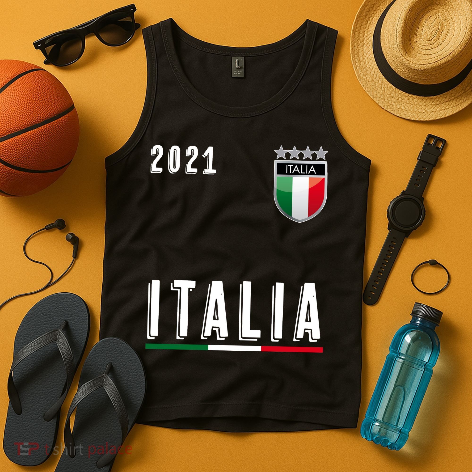 Italy Soccer Team Jersey Italia Flag Tank Top
