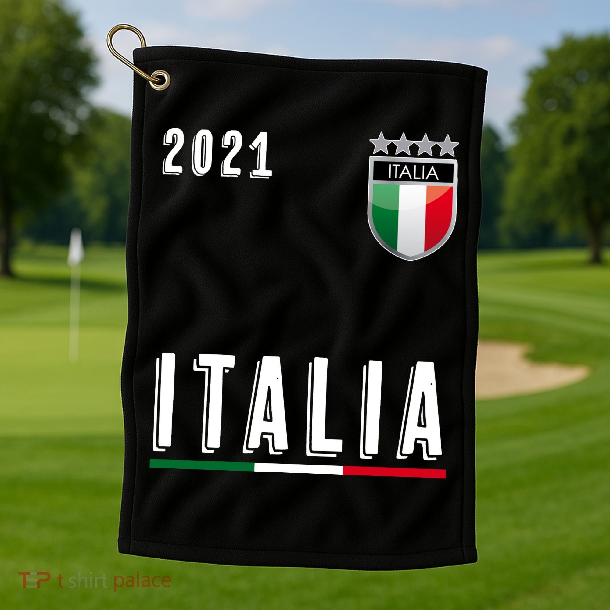 Italy Soccer Team Jersey Italia Flag Golf Towel