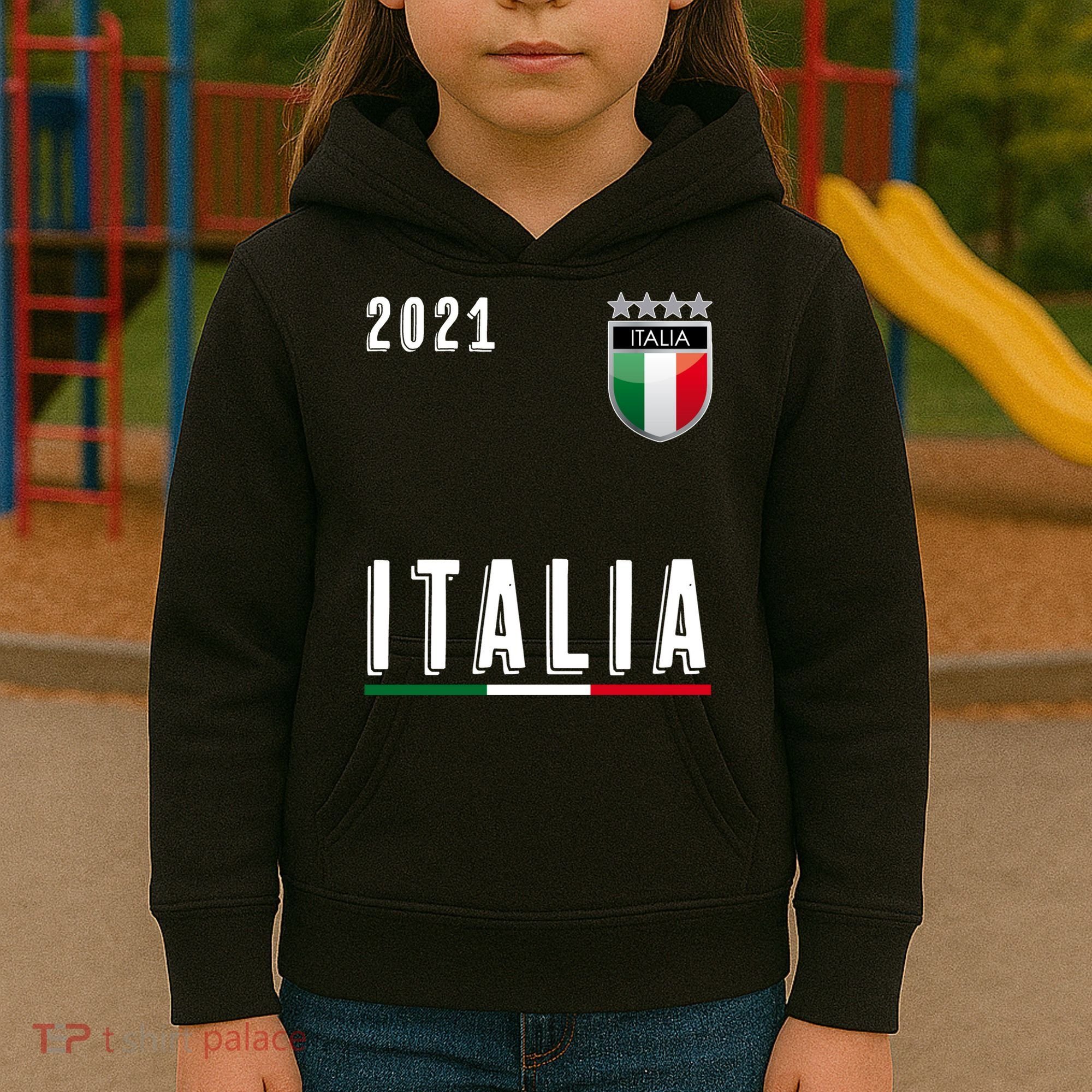 Italy Soccer Team Jersey Italia Flag Kids Hoodie