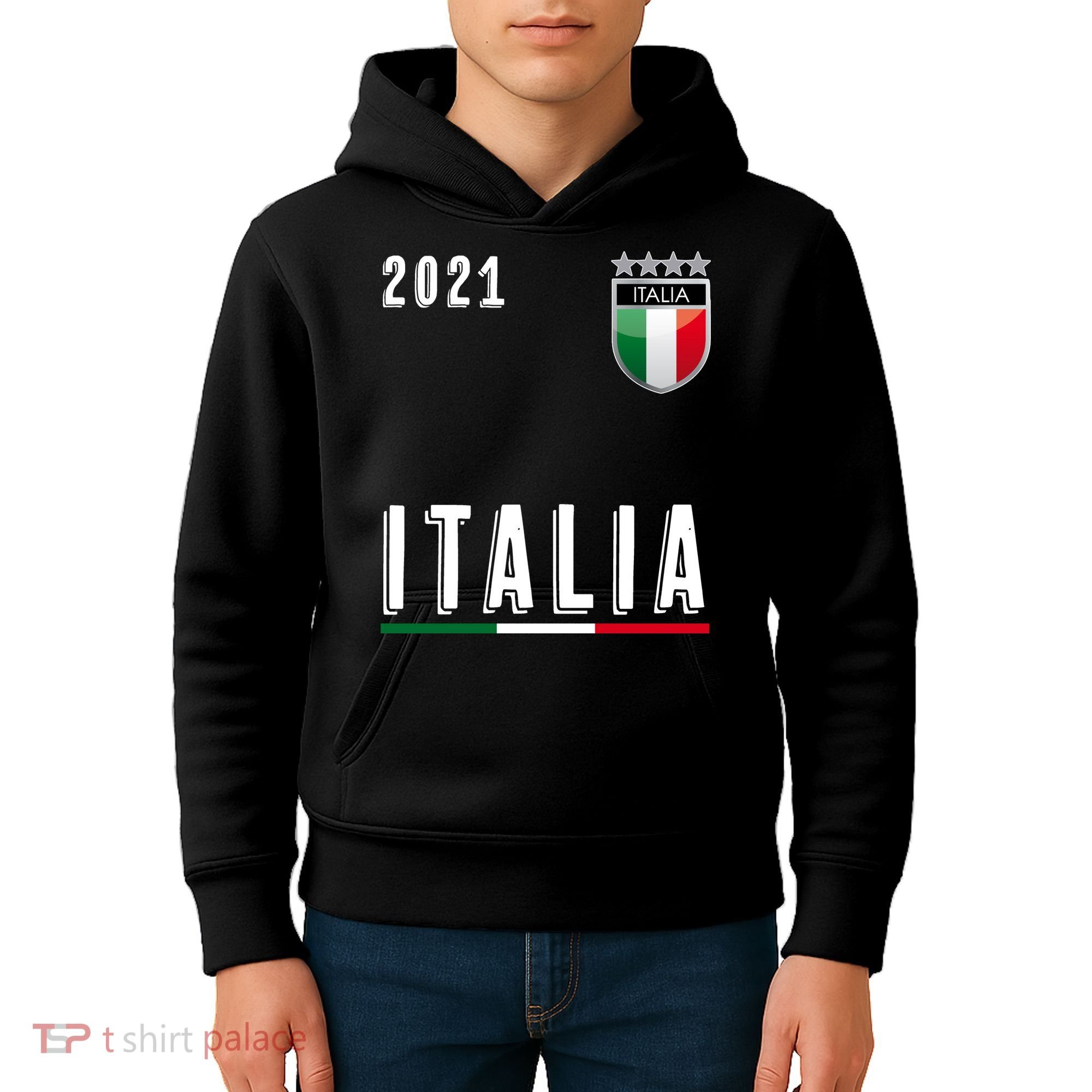 Italy Soccer Team Jersey Italia Flag Kids Hoodie