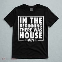 In The Beginning There Was House Music Edm Quote Dj Retro T-Shirt thumb 5