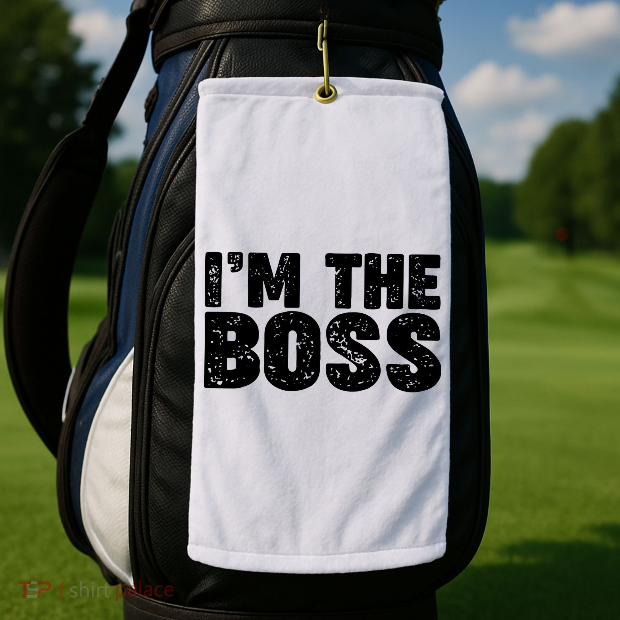 Im The Boss Golf Towel