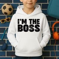 Im The Boss Kids Hoodie thumb 2