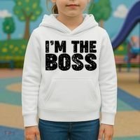 Im The Boss Kids Hoodie thumb 3