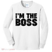 Im The Boss Kids Long Sleeve Shirt thumb 0