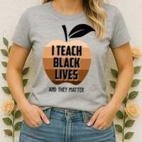 I Teach Black Lives And They Matter Women's T-Shirt thumb 2