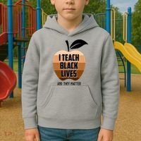 I Teach Black Lives And They Matter Kids Hoodie thumb 2