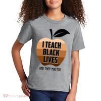 I Teach Black Lives And They Matter Kids T-Shirt thumb 2