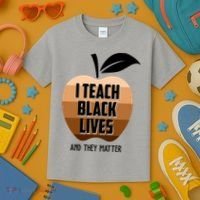 I Teach Black Lives And They Matter Kids T-Shirt thumb 3