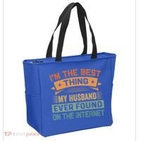 I'm The Best Thing My Husband Ever Found On The Internet Gift Tote Bag thumb 2