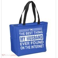I'm The Best Thing My Husband Ever Found On The Internet Gift Tote Bag thumb 2