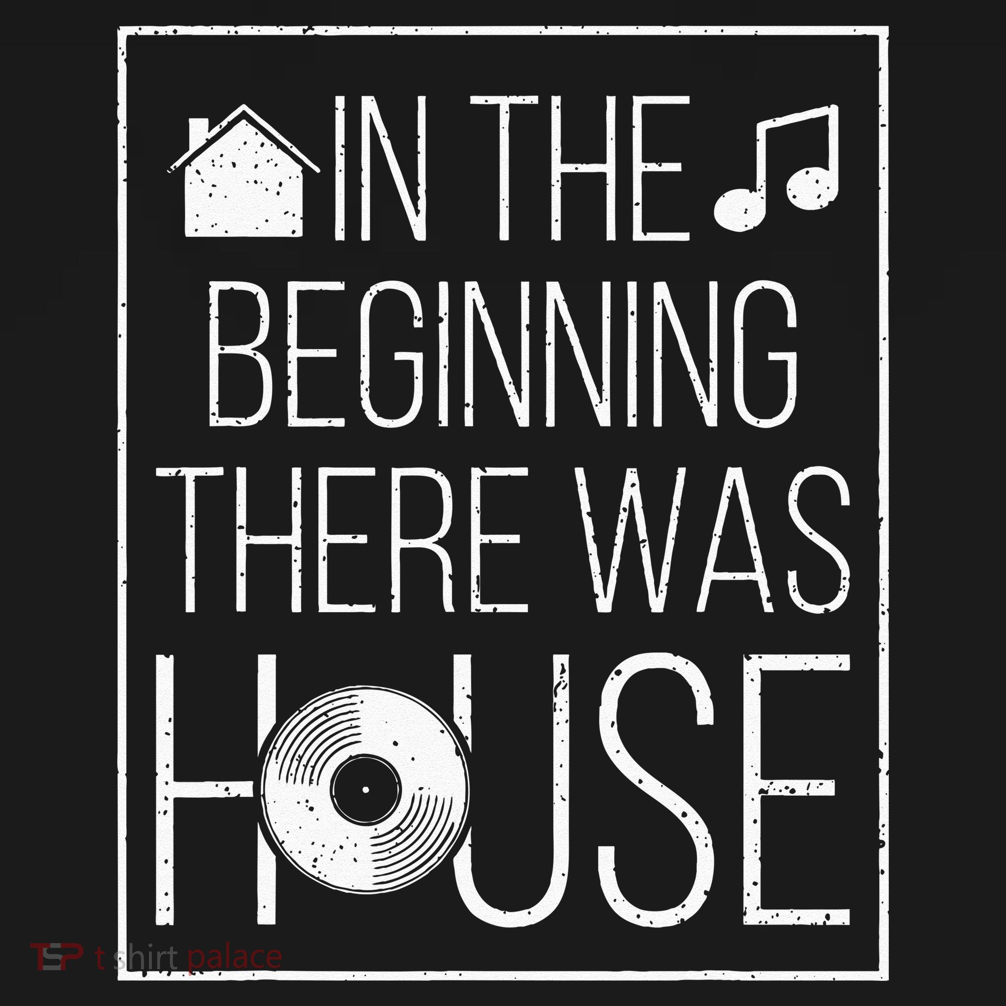 In The Beginning There Was House Music EDM Quote DJ Rave Mousepad