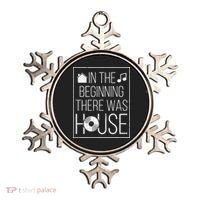 In The Beginning There Was House Music EDM Quote DJ Rave Ornament thumb 0