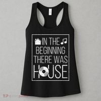 In The Beginning There Was House Music EDM Quote DJ Rave Women's Tank Top thumb 3