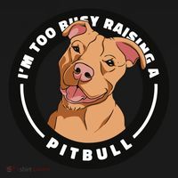 I'm Too Busy Raising A Pitbull USA-Made Doggie Bandana thumb 2