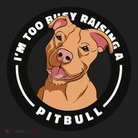 I'm Too Busy Raising A Pitbull Beanie thumb 2