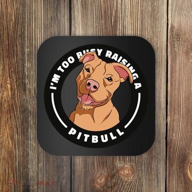 I'm Too Busy Raising A Pitbull Coaster