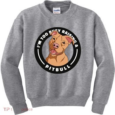 I'm Too Busy Raising A Pitbull Kids Sweatshirt