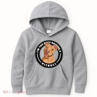 I'm Too Busy Raising A Pitbull Kids Hoodie thumb 0