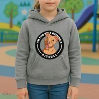 I'm Too Busy Raising A Pitbull Kids Hoodie thumb 3